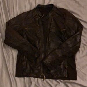 Prada leather jacket & A|X bike jacket
